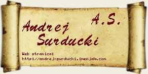 Andrej Surdučki vizit kartica